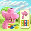 Cartoon Crocodile Disc Launcher Toy with 15 EVA Discs Outdoor Garden Backyard Lawn Park Kids Flying Disc Shooter Game Toddlers Boys Girls Gift