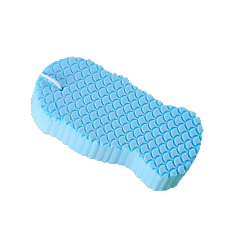 3D Baby Bath Sponge - Fish Scale Pattern, Gentle & Painless Back Scrubber for Sensitive Skin