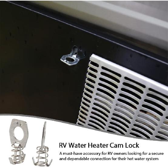 RV Water Heater Cam Lock, Stainless Steel Door Latch Fastener, 2 PCS