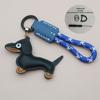 Mini Dachshund Cowhide Keychain: High-Quality Anti-Lost Lanyard with Cute Doll Pendant