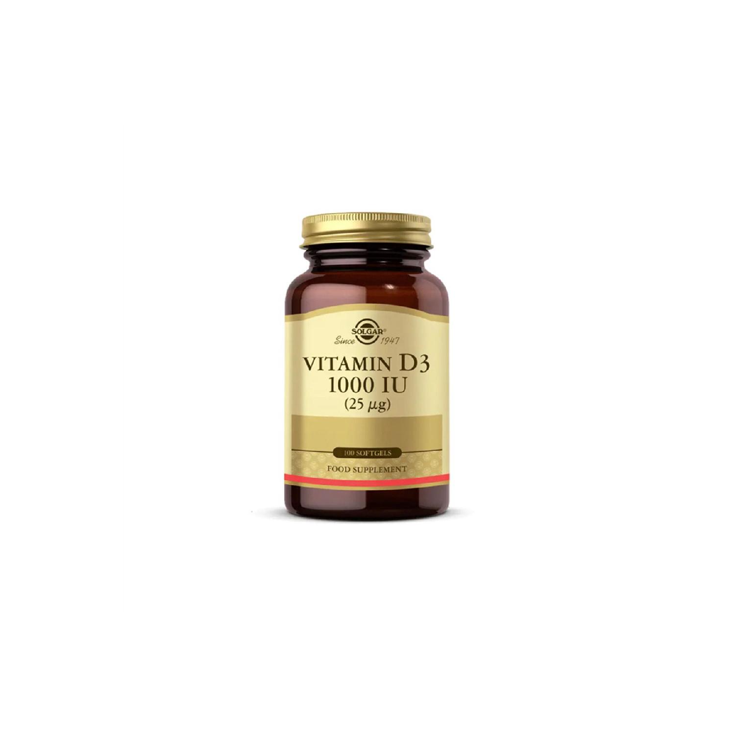 

Vitamin D3 1000 Iu 100 Soft Capsules