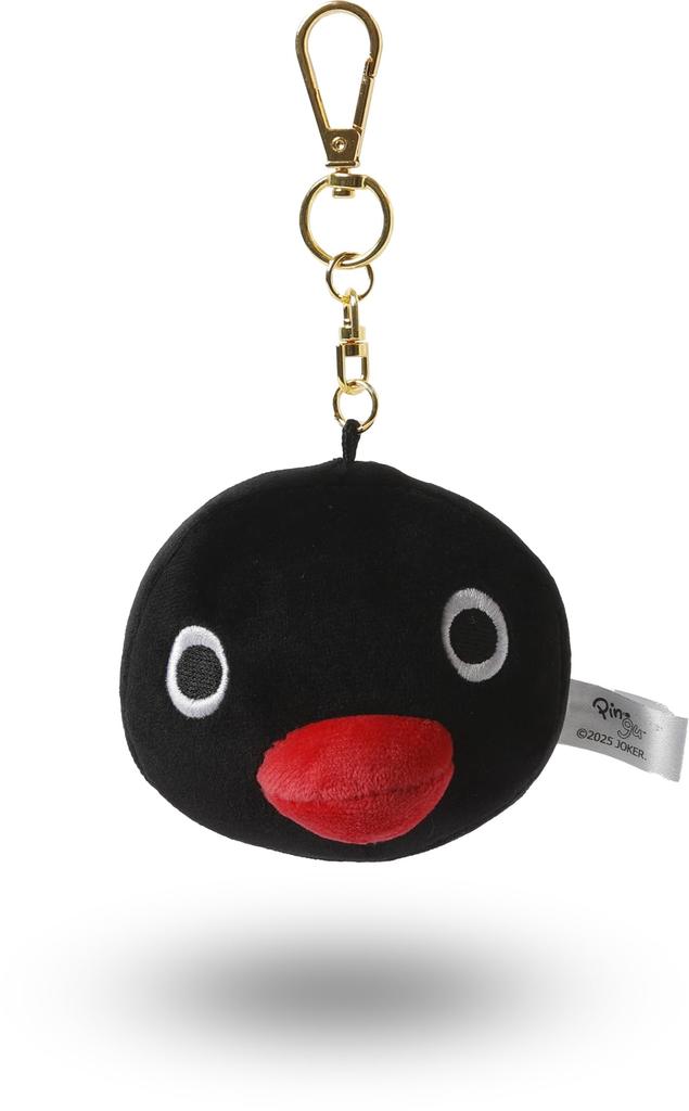[Many a Little] Pingu Plush Toy, Squishy Face Mascot, Key RingKeychain, Ball Chain (Pingu)