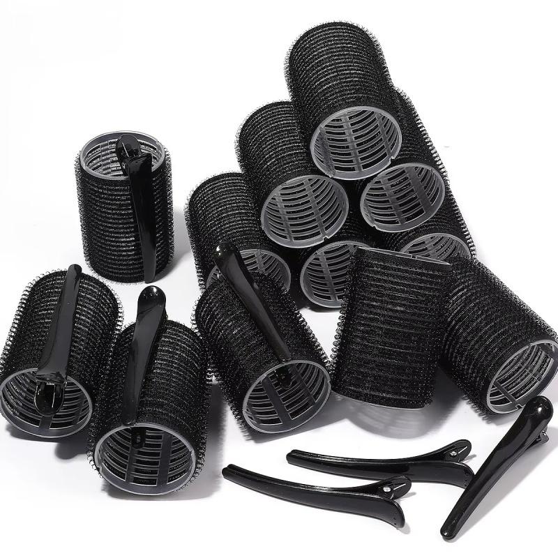 Self Grip Hair Rollers With Duckbill Clips For Bangs And Root Volume, Reusable Curling Tools For Daily Home Hair Styling
