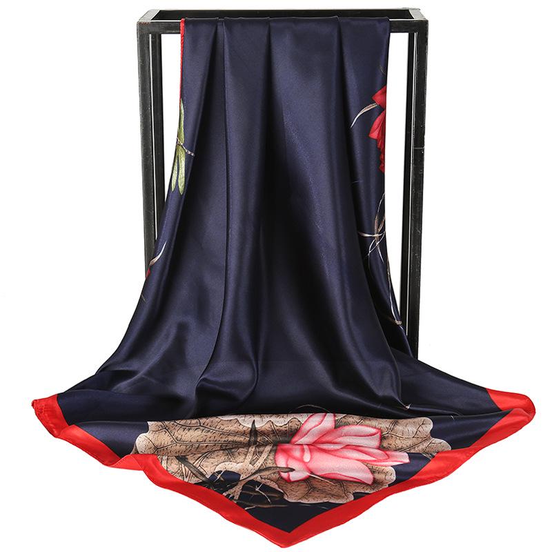 90 Large Silk Scarf for Women - Spring/Autumn Korean Style Satin Neckerchief, Mother's Day Gift