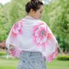 Frühling Sommer Chiffon Sonnenschutz Falscher Kragen Kleidung Schal Outdoor Reiten Kaschu Druck Sonnenschutz Ärmel Seidenschal Wickel