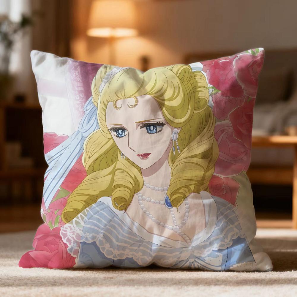 Fashion TThe Rose of Versailleses Cushion Cover Soft Washable Pillow Case Multi-Scene for Couch Bed Travel Office Use