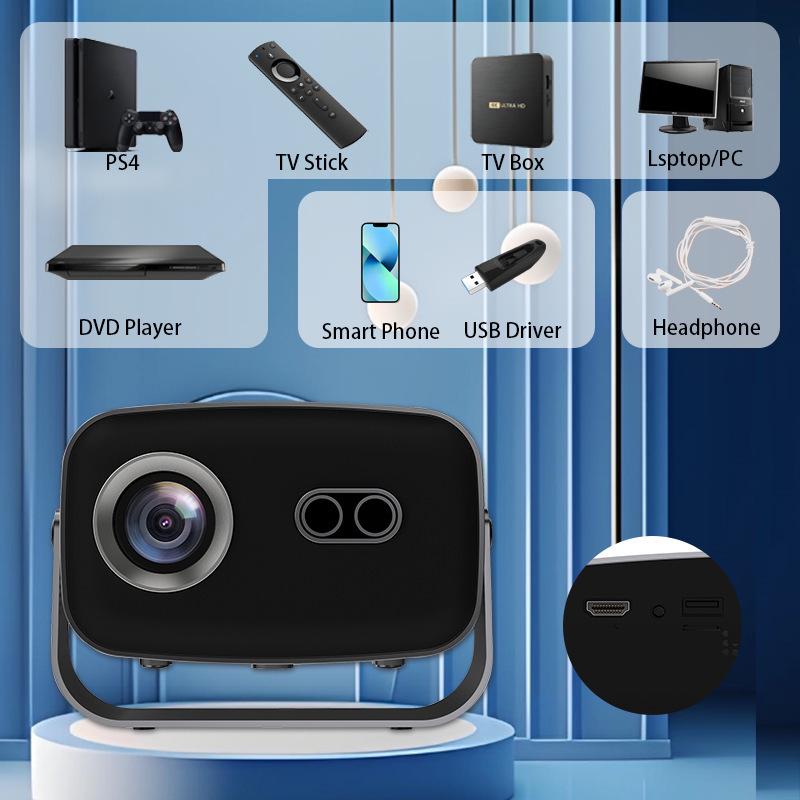 V100 Ultra HD Android Smart Portable Manual Focus Projector