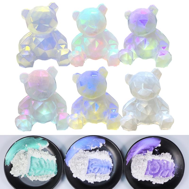 Glitter Powder Nails Highlighter Powder for Nail Art Gel Polish Mermaid Unicorn Face Powder Manicure Pigment Glitter