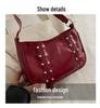 2025 Chic Women's Rivet Strap Shoulder Bag - Autumn/Winter Collection