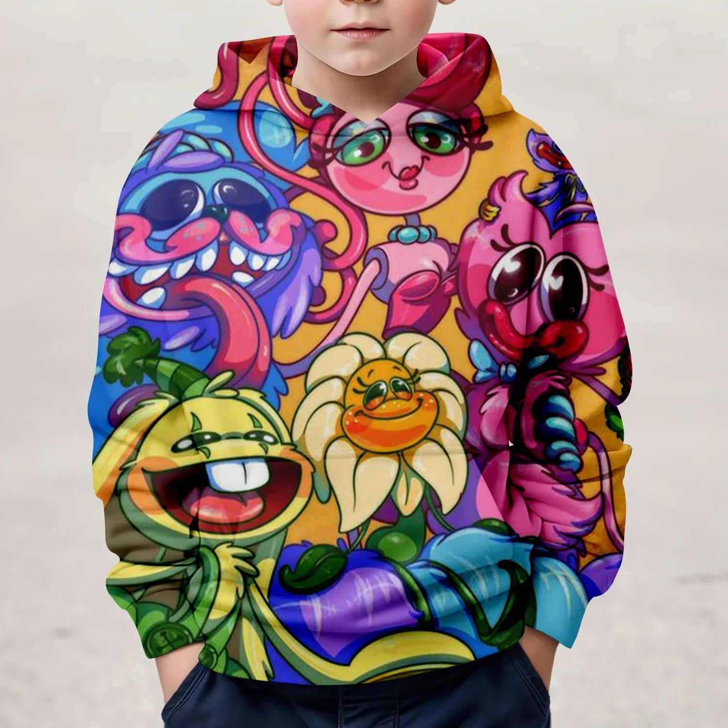ETST WENDY 012 3D-geprinte Poppy's Play Time Hoodies Kinderboetiekkleding 2024 Lente Vrijetijdshoodie Kinderkleding Herfst Baby Sweatshi 140CM