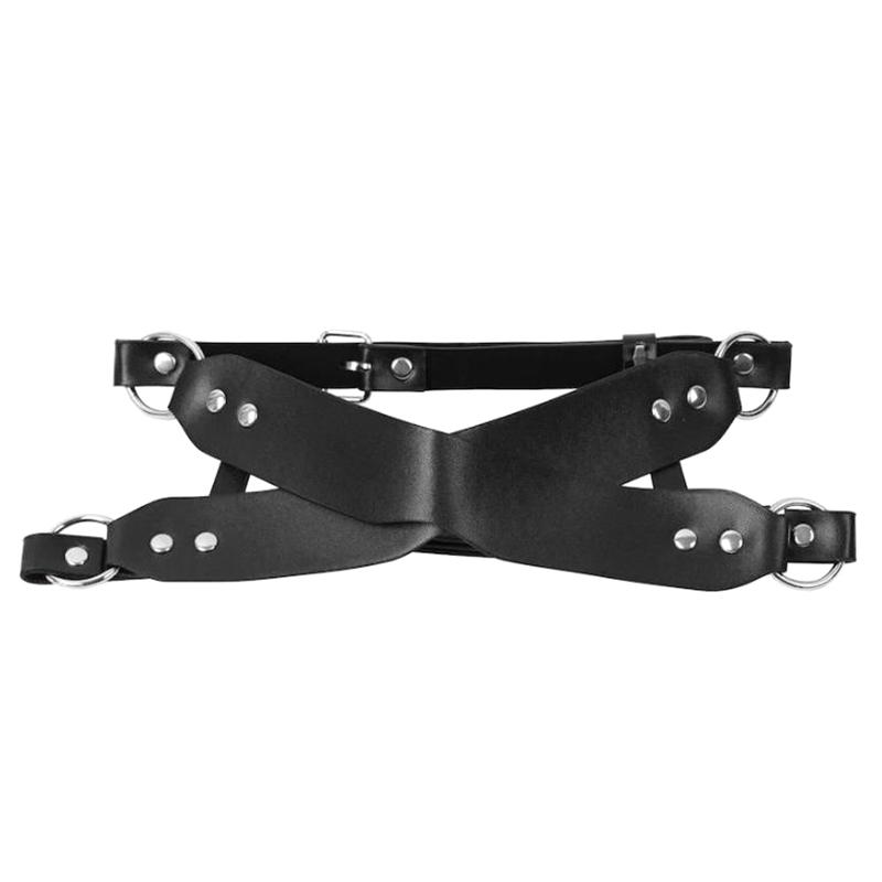 Eye Mask Sex Bondage Adult Game Couples Leather Harness Mask Wearble Costumes For Women Men Cosplay Toys Face Masks Product