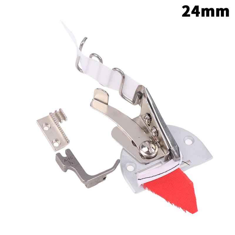 Flat Car Four-Fold Rolling Edge Tube Sewing Presser Foot - Adjustable Width for 16-45mm Fabric Strips
