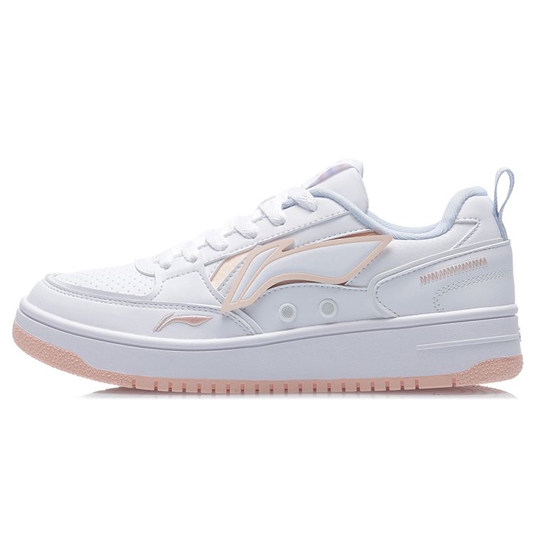 

Li Ning Sports Lifestyle Нескользящие Износостойкие Низкие Кеды для Скейтборда Женские кроссовки Белые Розовые Оранжевые AGCQ544-3 37⅔