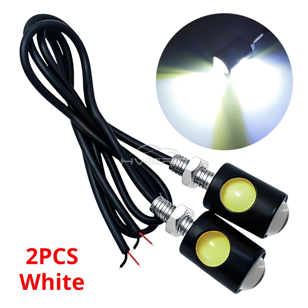 2pcs Eagle Eye Led Motorcycle Car Daytime Running Light Super Bright Turn Signal License Plate Tail Reverse Brake Clearance Lamp