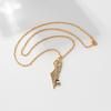 Zinklegierung Schlüsselform Karte Kristall Anhänger Halskette Naher Osten Geometrisch Personalisierter Anhänger Schmuck Minimalistische Accessoires