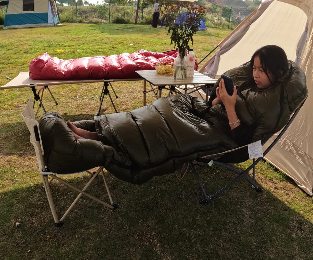 Fengzel Outdoor Mummy Sleeping with Leg and Hand Down for Home and Emergency Extreme Cold Weather Protection 1400g Winter Fill Down Bag, 21080(50)
