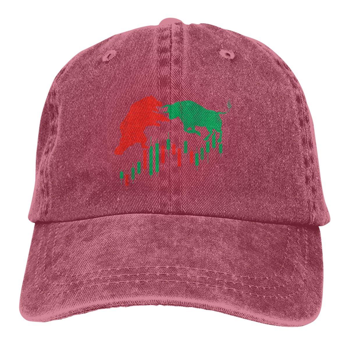 

Day Trader Bull Bear Stock Investor Investing Trading Cryptocurrency Bitcon Retro Hat Cotton Outdoor Sun Protaction Caps One Size