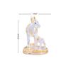 Kamdhenu Cow with Calf Idol Gold Silver Plated (Two-Tone)| Home Decor Gaay Bachda Cow |Calf for Vastu | Positive Energy