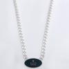 Gucci Trademark Oval Tag Necklace Pendant In Black and 797049 J8410 8163 Silver, [Used]