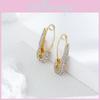 Trendy Asymmetric Colorful Pin Earrings With Rhinestones In Multiple Colors