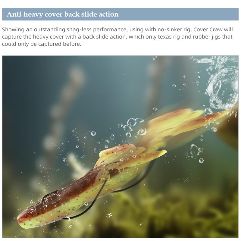 MEREDITH Soft Lure Glide Camaron 94mm 8.4g 10pcs Shrimp Antennae Double Legs Bass Pike JXSC05