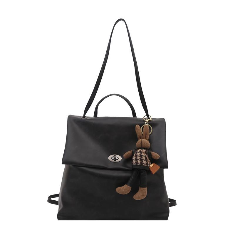 Pu Material Womens Retro Casual Backpack With Durable Wearresistant Design For Daily Use