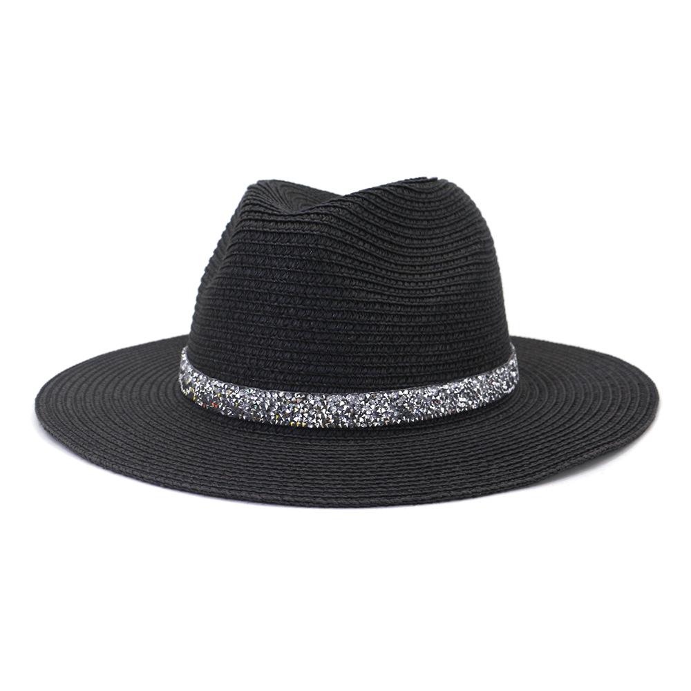 White Women Sun Hat Summer Wide Brim StrawTravel Beach Hats Big Size 60CM New Jazz Trilby Cap Chapeu Feminino Praia