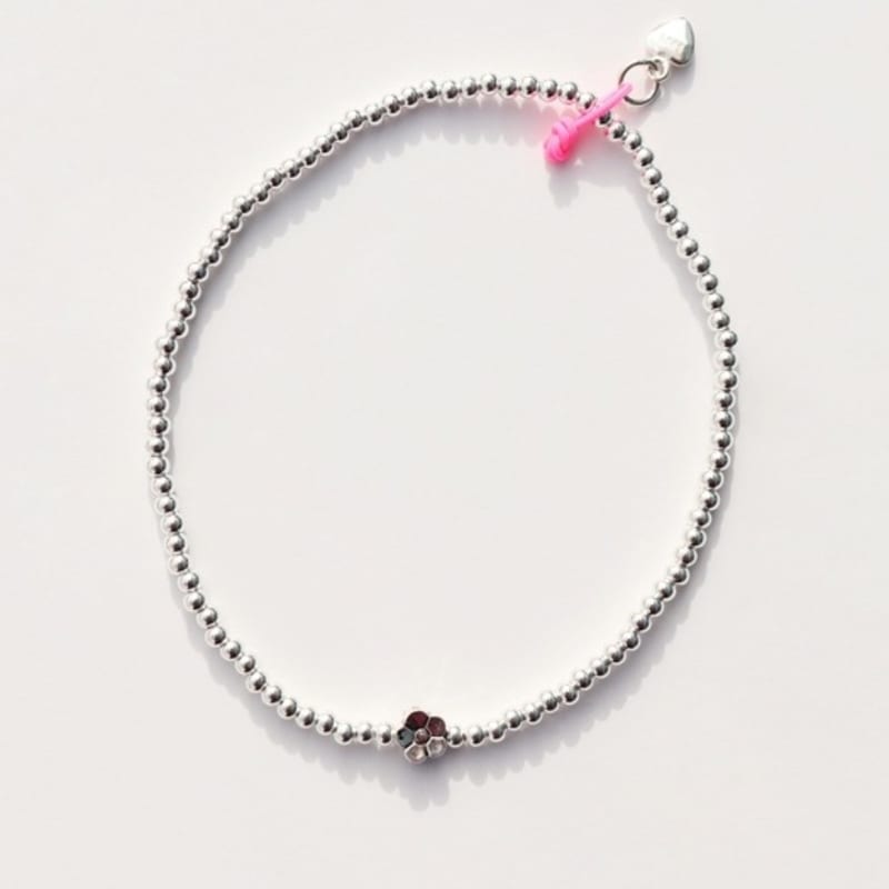 BONBEAU Mini motyw srebrna kulka Bransoletka Mini motyw Srebrna kulka 925 opaska bransoletkowa 2mm