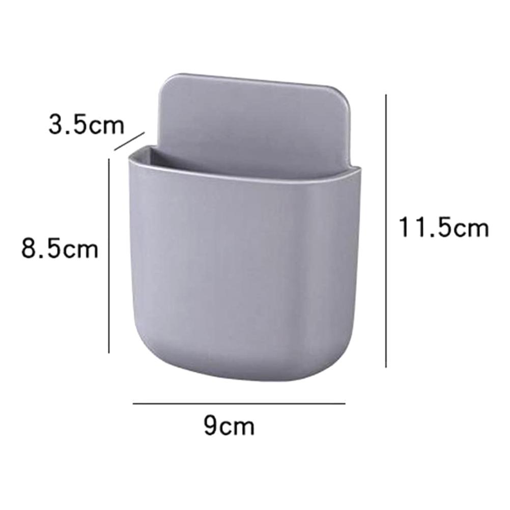 

2PCS TV Remote Holder Portable Space Saving Wall Mounted TV Air Conditioner Remote Storage Box Grey Color сірий