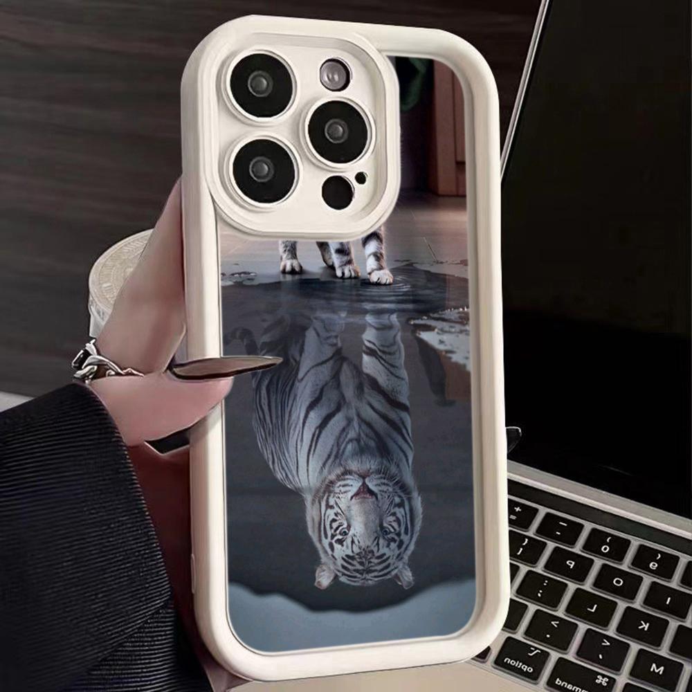 Ae86 Lion Black Design Art Ochronne Etui na Telefony Samsung S24 S23 S22 Ultra A15 A14 S21 FE A54 A12 A25 A35 A53 Angel Eyes TPU Tylna Obudowa