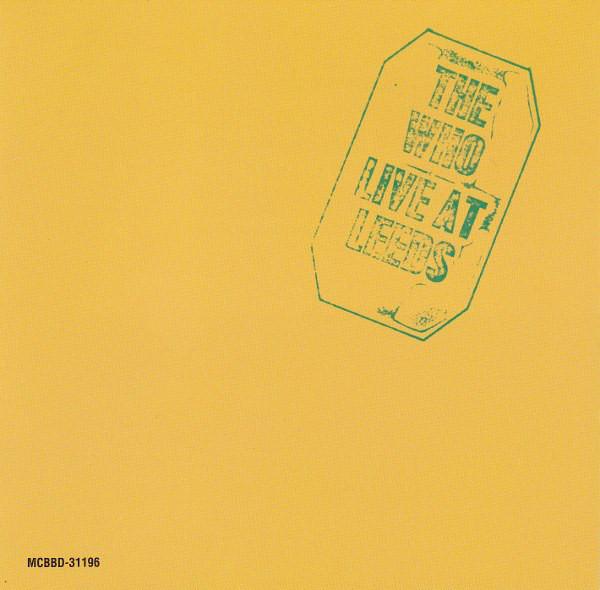 

CD WHO - Live at Leeds MCAD31196 MCA Records US Rock Used