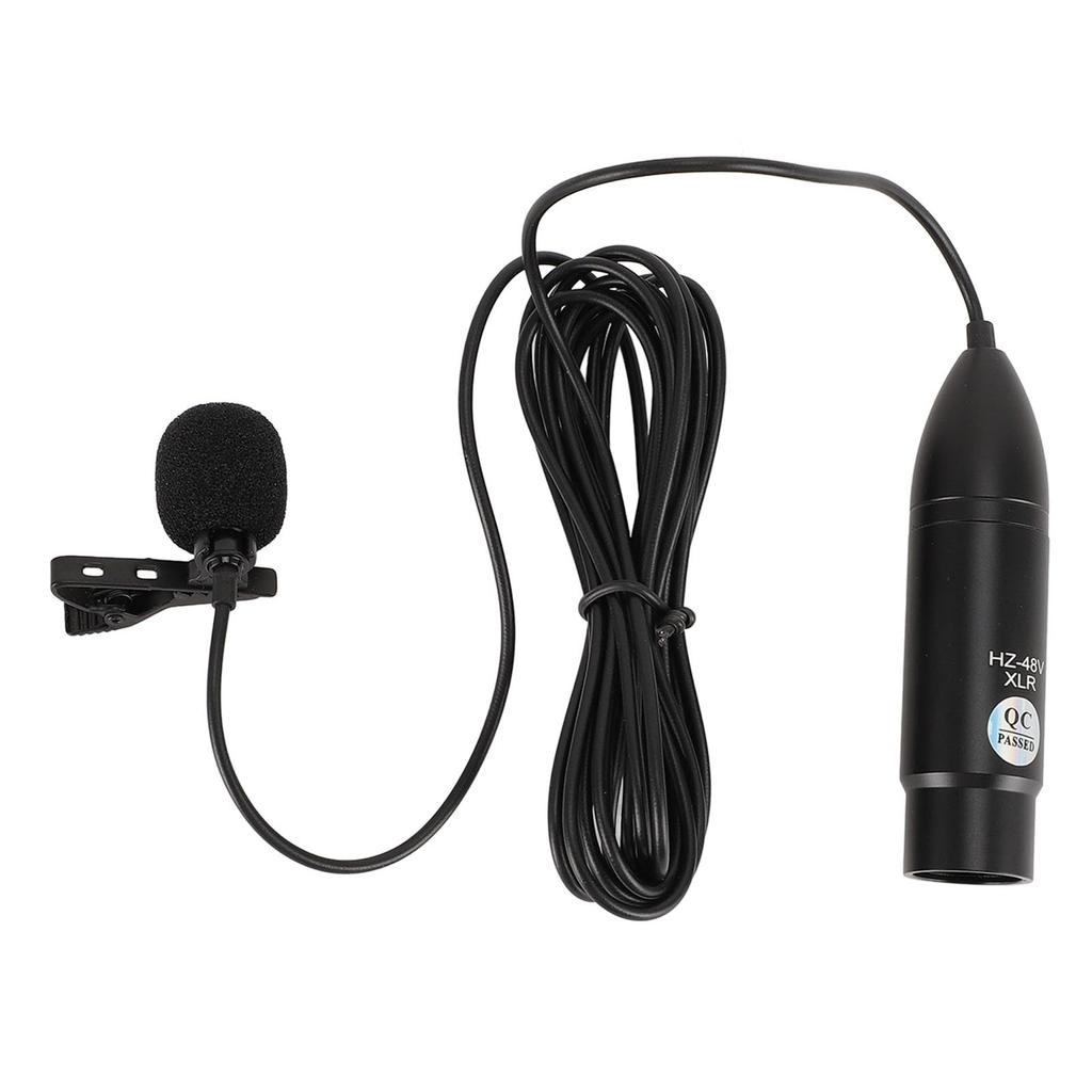 Pomya Lavalier Microphone Noise Reduction Directional XLR Mono 3-Pin Microphone for Interview Recording