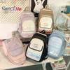 Zaino da ragazza carino a colori contrastanti Zaino casual leggero da donna di grande capacità