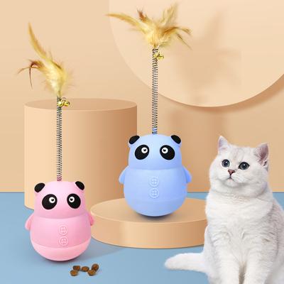 Haustierbedarf Tumbler Futterball Katzenspielzeug Feder Katzenstäbchen Langeweile Linderung Pädagogisches Katzenspielzeug