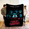 Fnaf Five-nights-At-Freddys Children Warm Soft Anime Blankets for Sofa Bed Cover Blanket Suitable for Birthday Souvenir Gifts