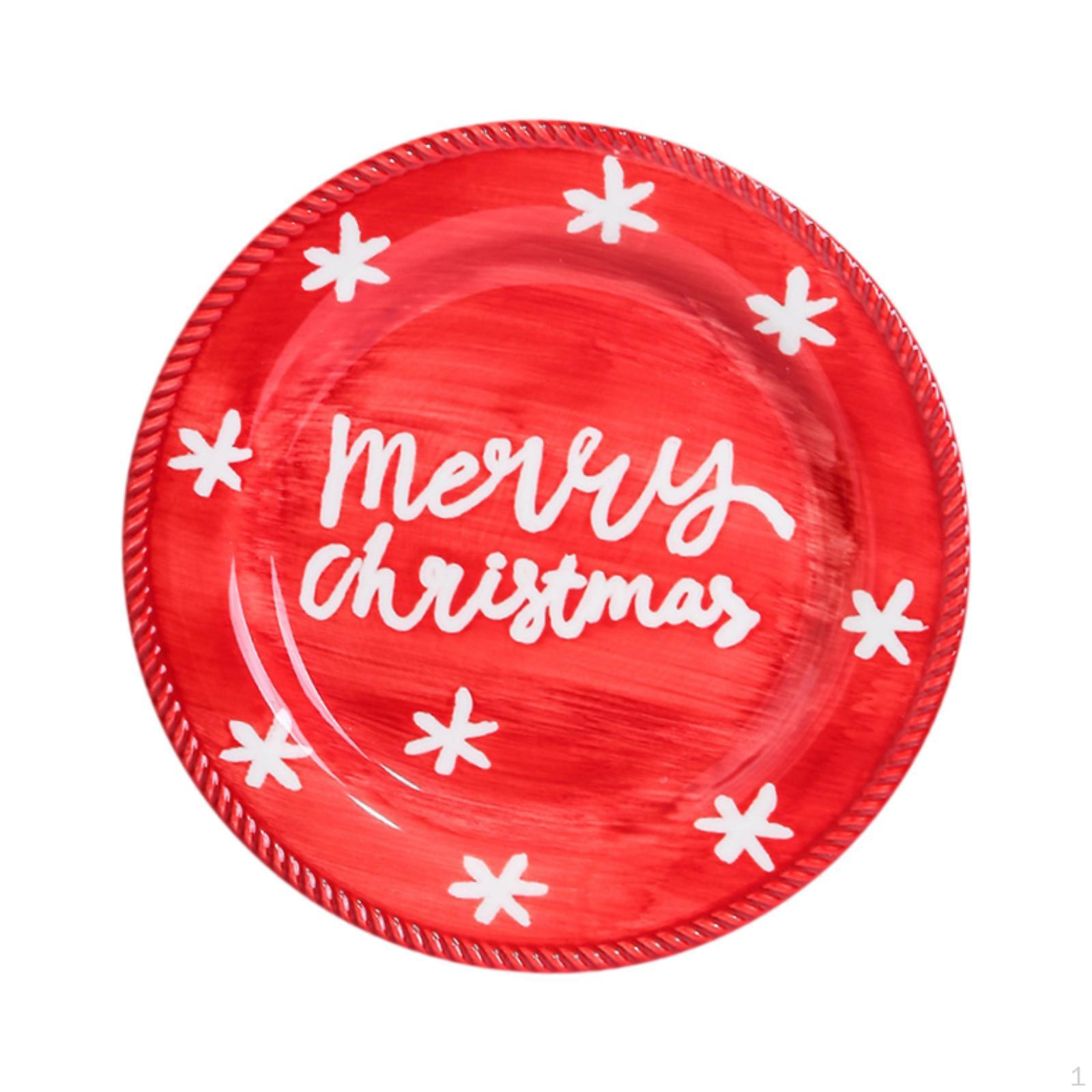 

Керамические рождественские столовые приборы для праздничных трапез Red Plate 21.5cm