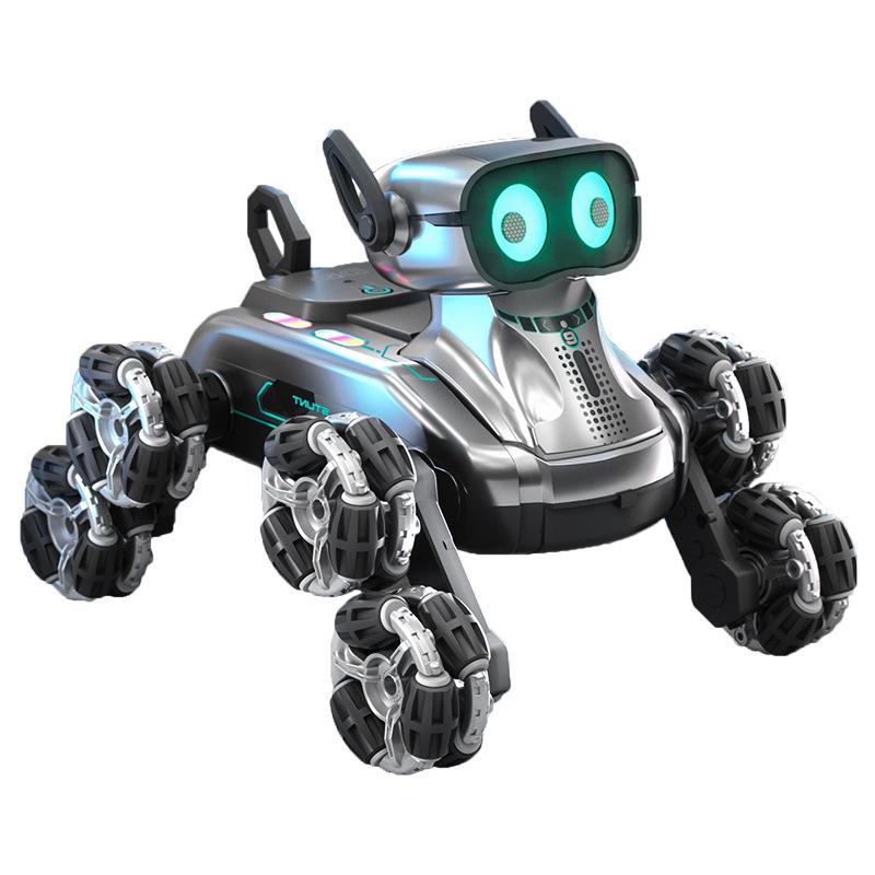 Smart Robot Dog Toy: Eight-Wheel Stunt Mechanical Pet with Remote & Watch Control
