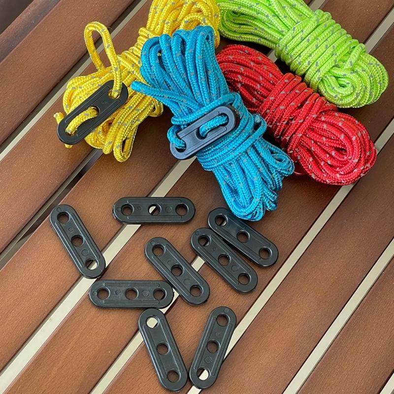 100 Stück Zeltwindseilspanner Campingzelt Abspannleinen-Versteller Spannhaken Schnallen Winddichte Markisen Zubehör