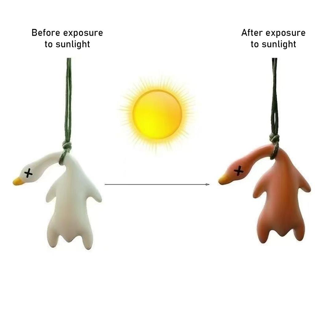 Transformative Car Pendant Duck Swings Gently While Driving Portable for A Playful Touch In Any Vehicle's Interior