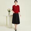 Elegant Floral Embroidered Wool Cardigan for Women