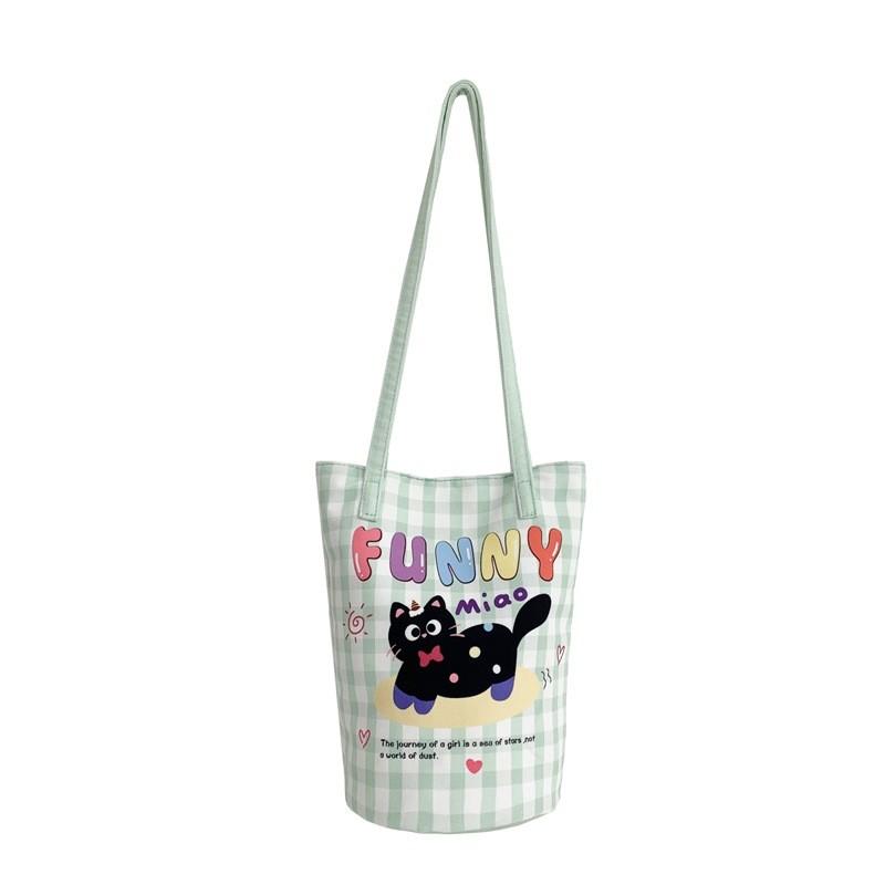 Cat Duffy Cartoon Animal Printed Children Shoulder Bag For Outings Daily
