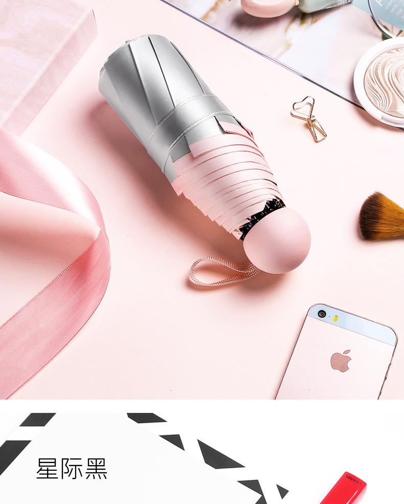 New three-fold simple and fashionable manual solid wood handle vinyl parasol sun umbrella unisex sun umbrella