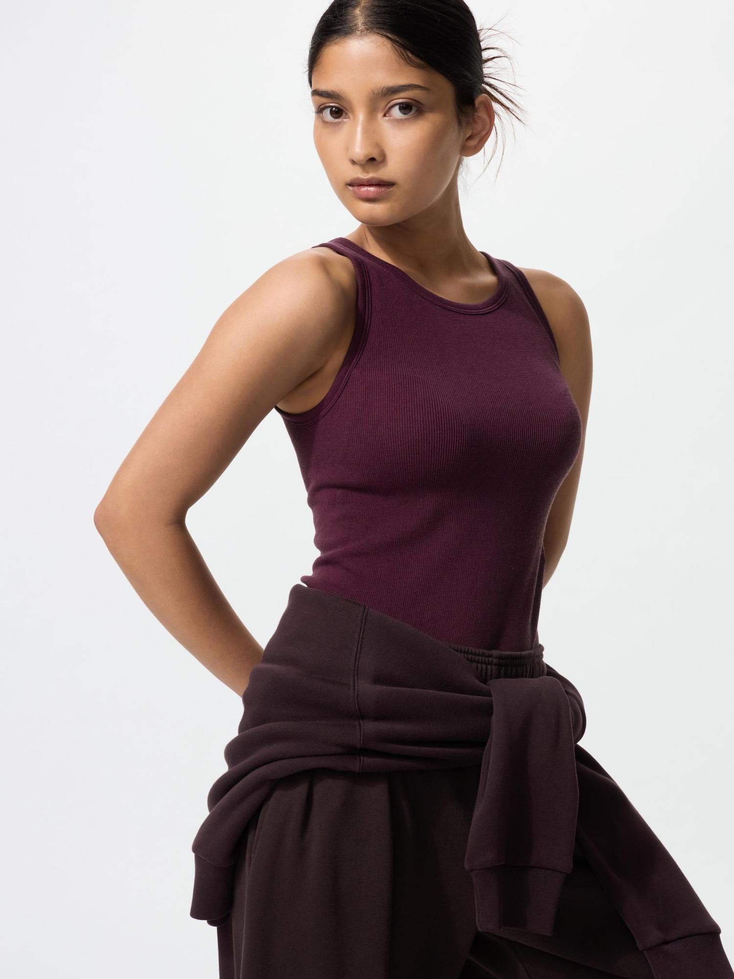 

Uniqlo Heat Tech Lip Bra Майка-топ Extra Warm 18 WINE/WOMEN S