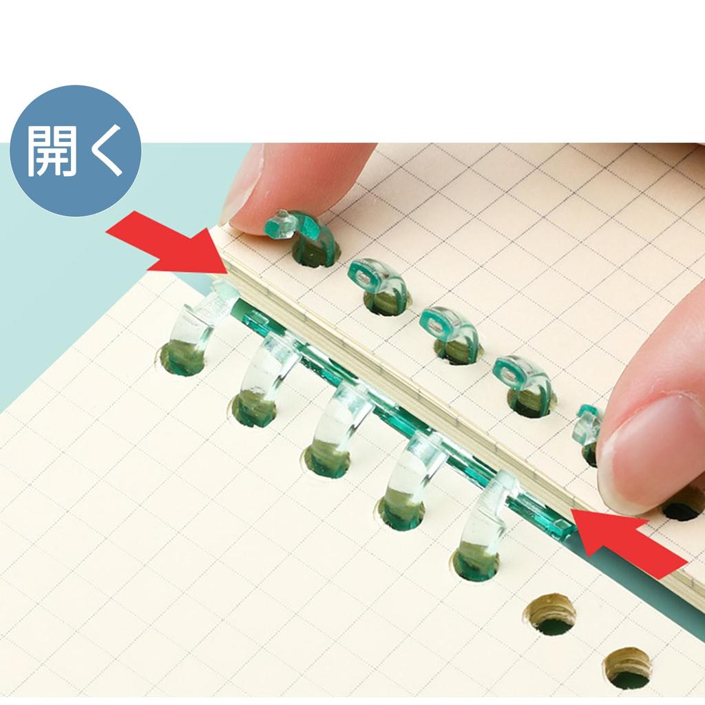 Akkerds Ring Buckle Convenient and Easy to Suitable for File Transparent 8 Pieces 5-Hole Loose-Leaf - Use, A4/A5/B5 Staples, Manuals, Calendars,