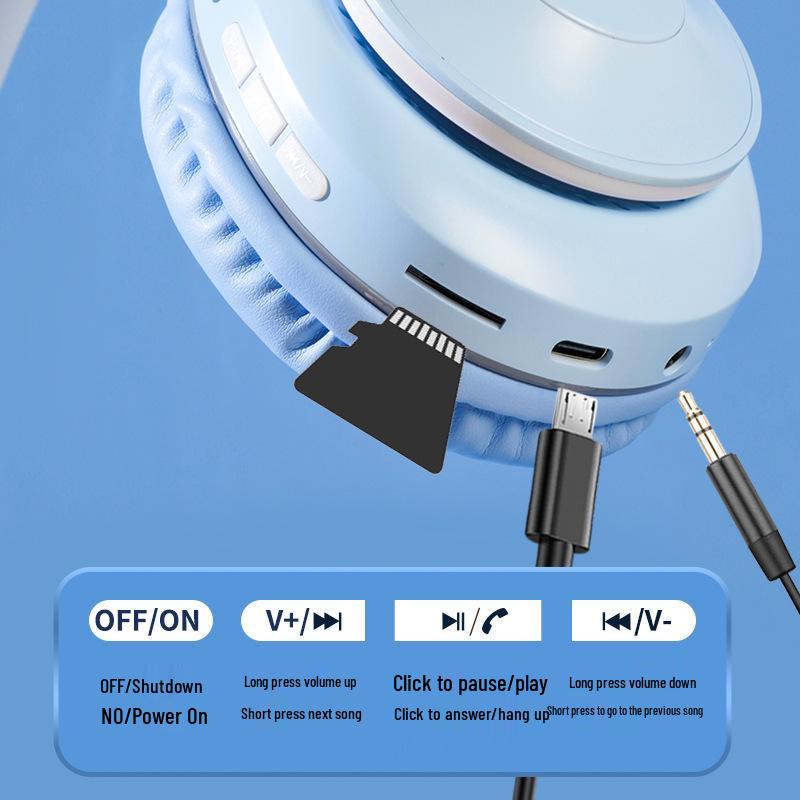 Gradient Color Wireless Stereo Gaming Headset