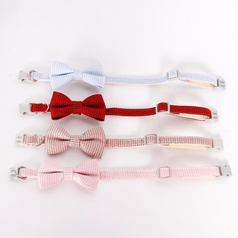 

Cat Small Dog British Style Bow Pet Collar Pet Supplies