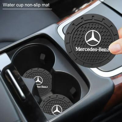 Sous-verre Antidérapant en Silicone pour Voiture Étanche Tapis pour Tasse à Eau Pour Mercedes Benz Classe E S C A B GLE GLS GLC CLA GLA GLK GLB W204 W205