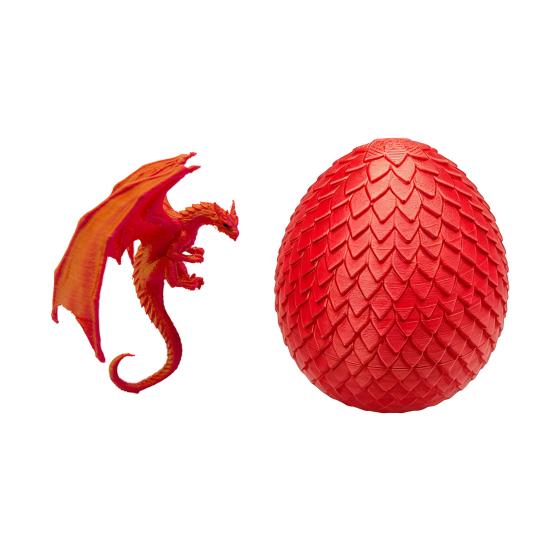 3D Printed Flying Dragon Figurine, Dragon Shape TV & Computer Monitor Decoration, Dragon Egg Toy with Dragon Inside