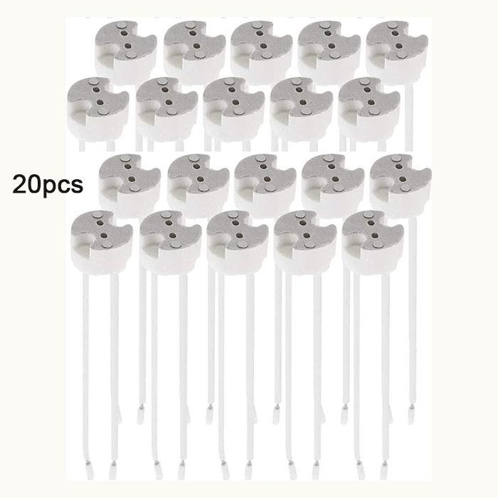 Mini Bi-pin MR16 G4 Ceramic Socket MR11 G5.3 Halogen Bulbs Base Holder Lamp Ceramic Wire Connector for Incandescent Led Socket