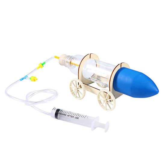 DIY Air-Powered Car STEM Kit Пластиковая физика Научная игрушка для детей Собери свой